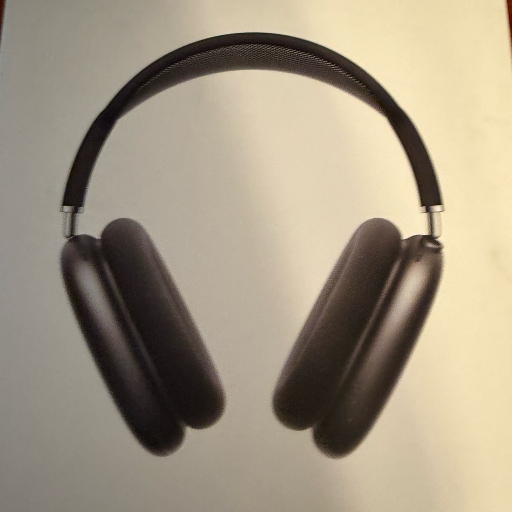 Stylish Black Over-Ear Headphones. Apple